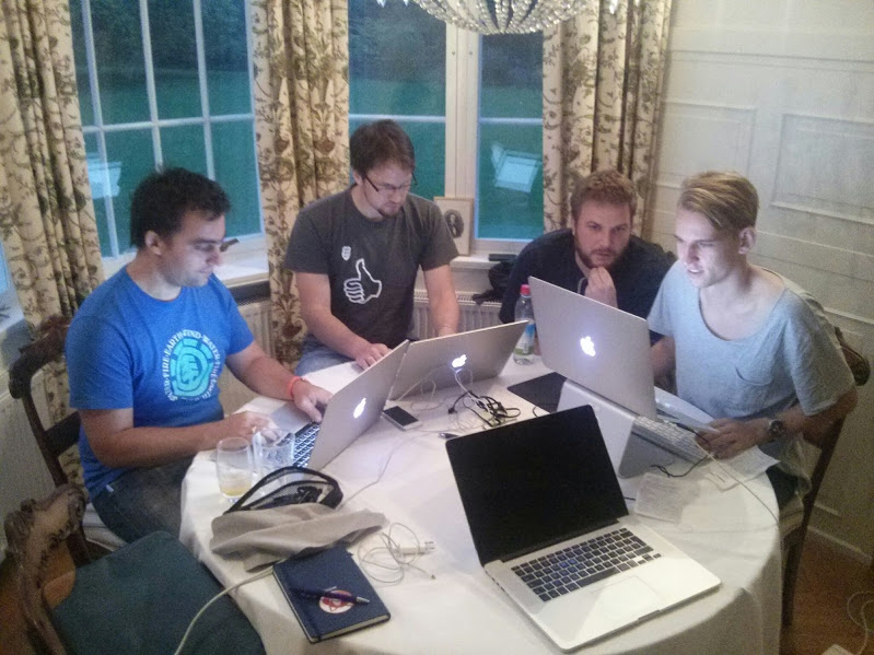 Some of the lead developers in action